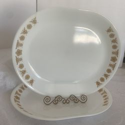 Vintage Corelle Butterfly Gold 10" x 12" Oval Plates Serving Platters 