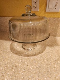 Glass Cake Tray With Lid