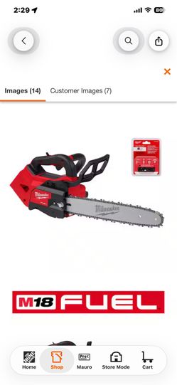 Milwaukee M 18 fuel  14” chainsaw