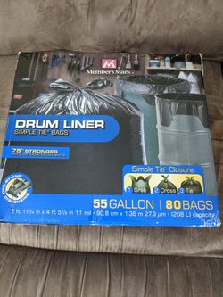 Member's Mark 55 Gallon Drum Liner 80 Bags