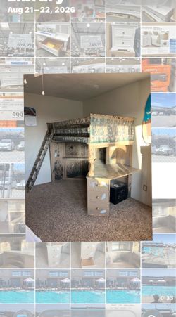 Twin Loft Bed With Desk and Storage