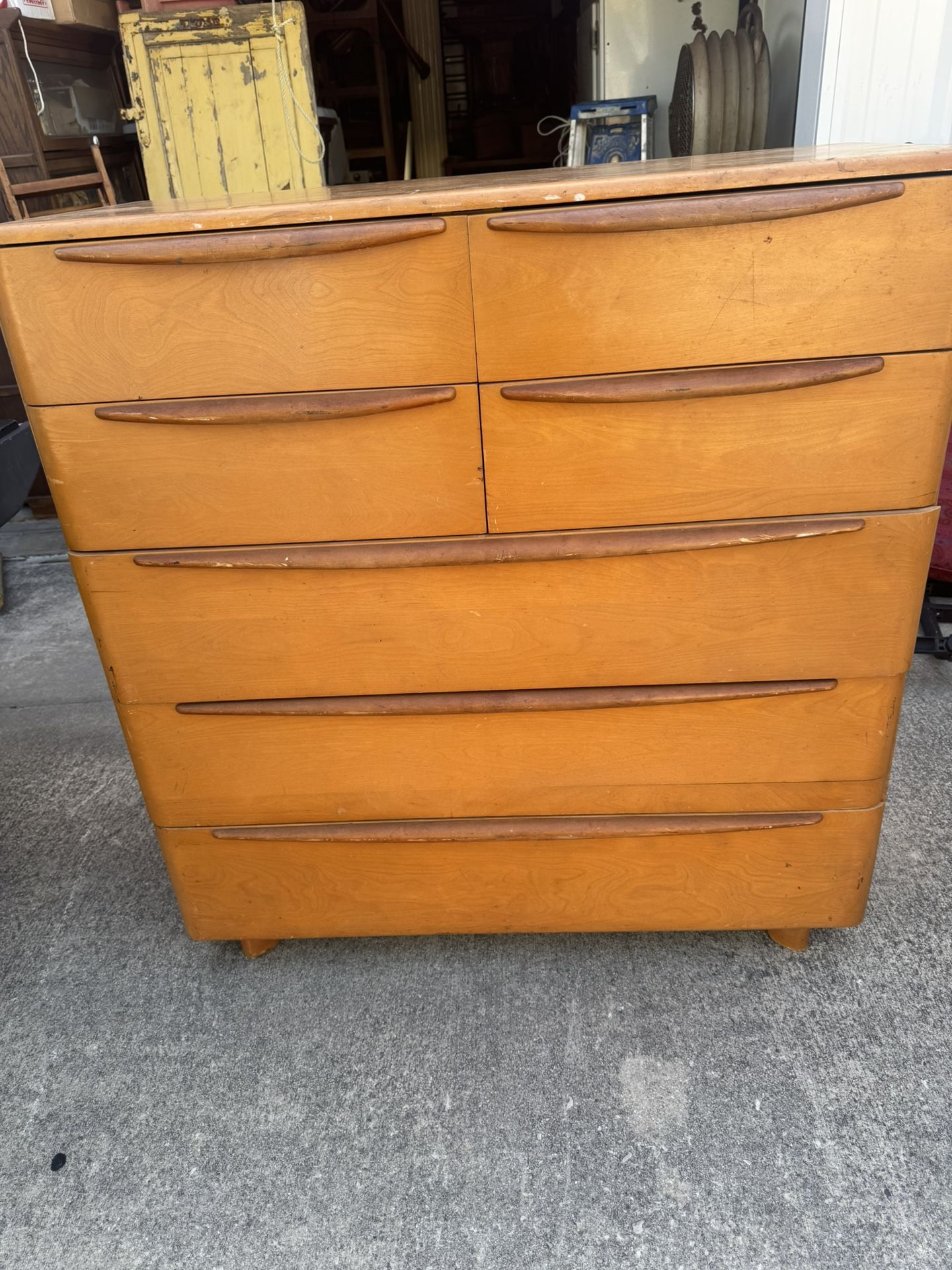 MCM Heywood Wakefield Maple Wood Dresser.