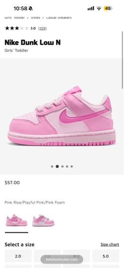 Nike Dunk Low Toddler Girls' Sneakers Pink