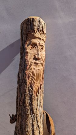 Carved Wizard Walking Stick