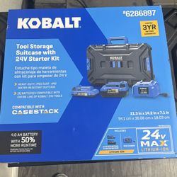 Kobalt Tool Storage Box With Batteries And Charger
