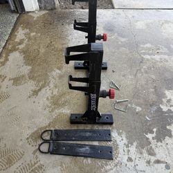 Risk lock and load motorcycle stand