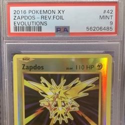 2016 Pokémon XY Zapdos Reverse Foil PSA