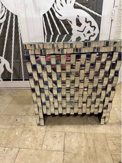 Two mirrored nightstands