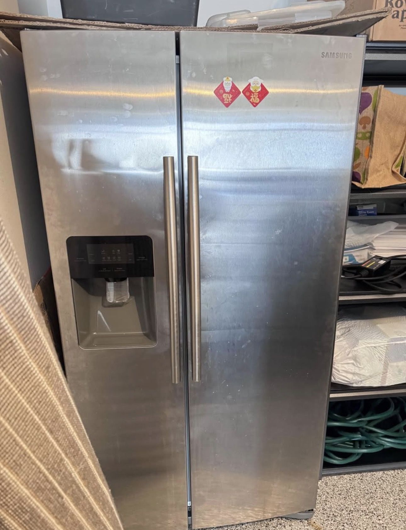 Samsung side by side door refrigerator