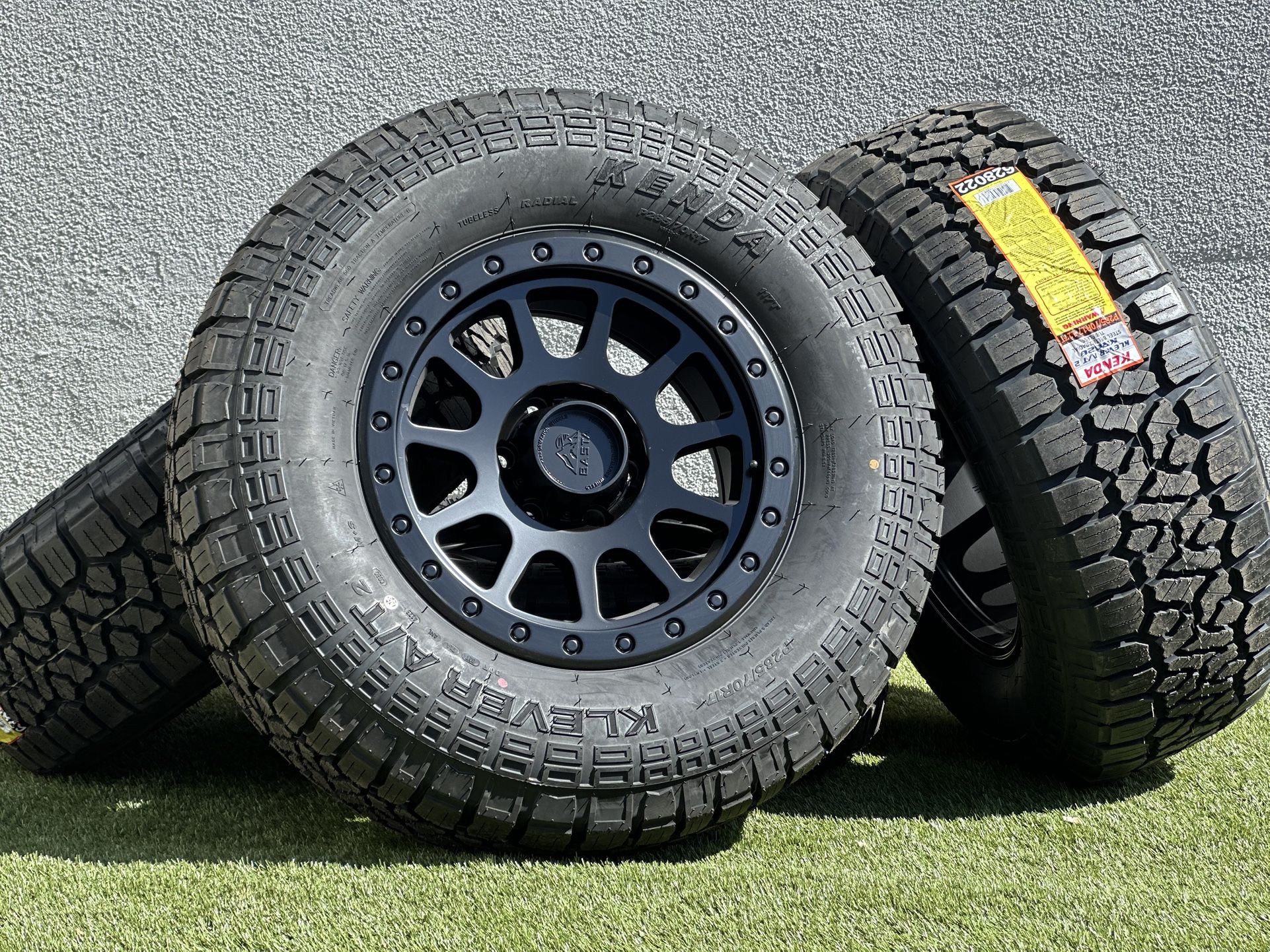 NEW 17” Basta Wheels Chevy Silverado rims GMC Sierra Yukon Tahoe A/T 285/70R17 Tires Toyota