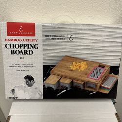 Emeril Lagasse - Bamboo Utility Chopping Board Set - (New)   16" X 11.5" X 4"