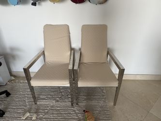 Two Big Chairs White Without Cover