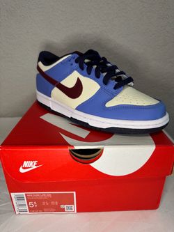 Nike Dunk Low GS Sail Team Red Purple Size 5.5Y