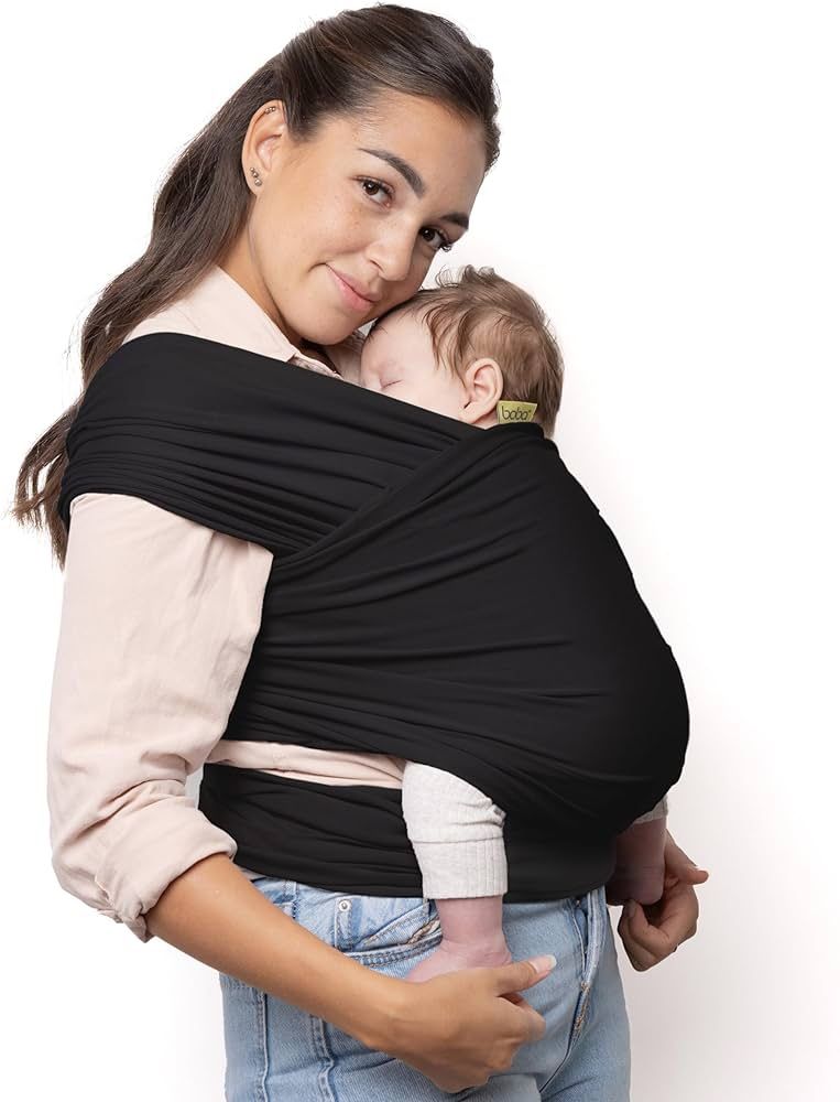 Boba Wrap Baby Carrier, Black - Original Stretchy Infant Sling