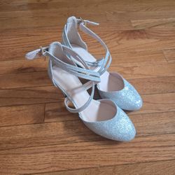 9.5 Silver Glitter Heels