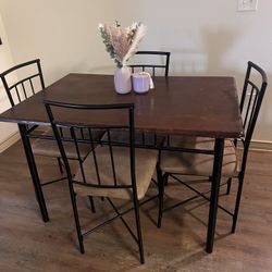 dining table and 4 chairs