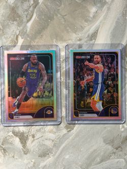 Lot of 2 NBA Hopps 2026 Steph Curry and Lebron James