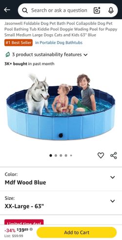Jasonwell Foldable Pet Pool