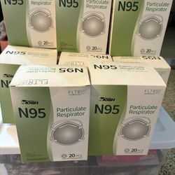 $3 NEW FACE MASK FLTR N95 Particulate Respirator Mask 20 Count $3 EACH BOX 