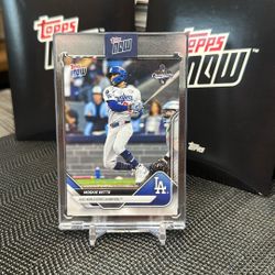 2025 Topps Now Encased Mookie Betts WORLD SERIES CHAMPIONS Dodgers #WS-2SP SHORT PRINT