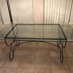 Glass & Metal Dining Table