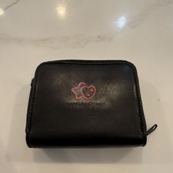 Black Wallet with small Embroidered 