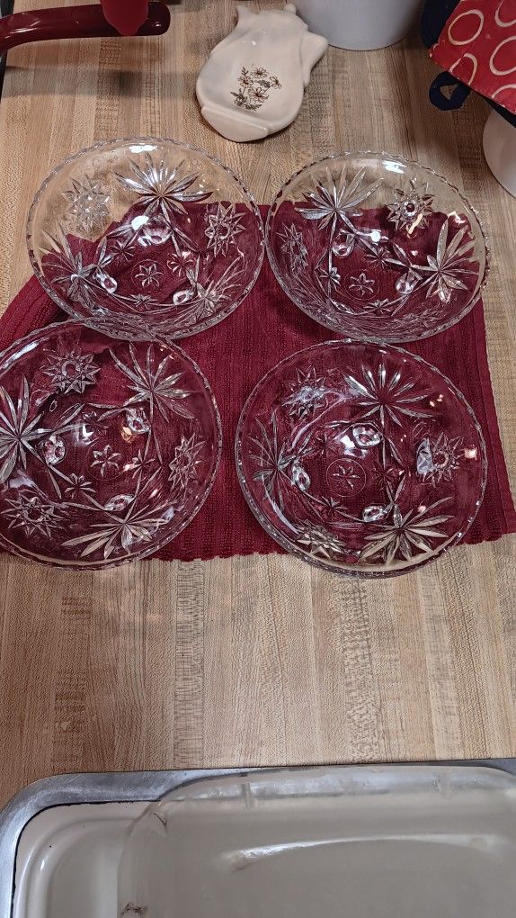 Three Legged Crystal Bowls
