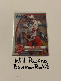 Will Pauling San Francisco 49ers WR Bowman Rookie Card.