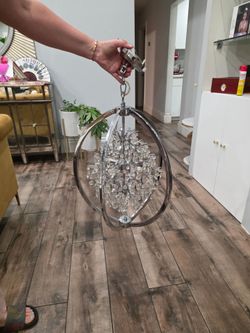 Fake bead chandelier