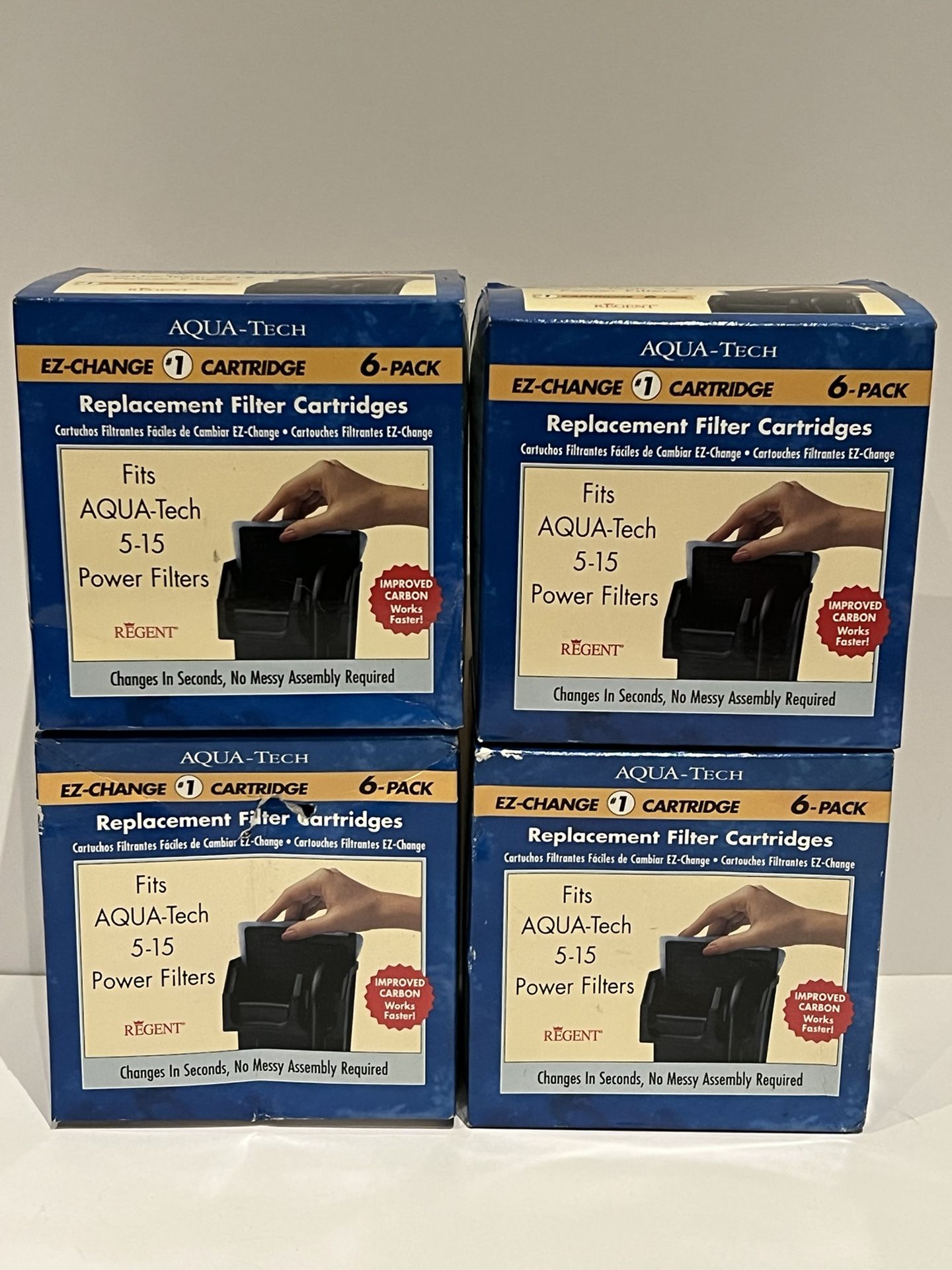 NIB Aqua-Tech 6-pack Replacement Filter Cartridges for 5-15 Power Filters