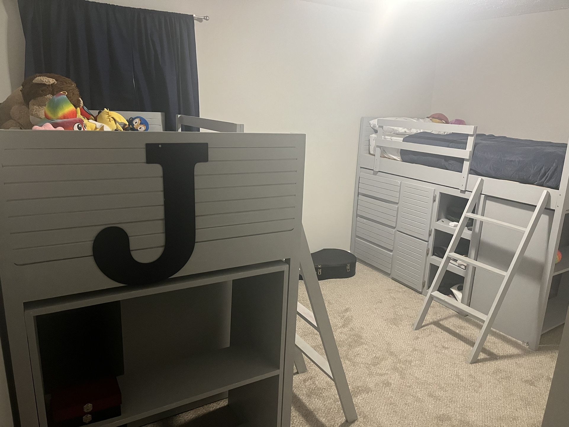 Two Custom Made Lift Beds With Tons Of Storage 