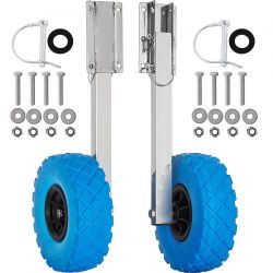 ZHAIUPON 10" Stainless Steel Boat Launching Wheels, 350 LBS Load for Inflatable, Rowing & Sailing Vessels
