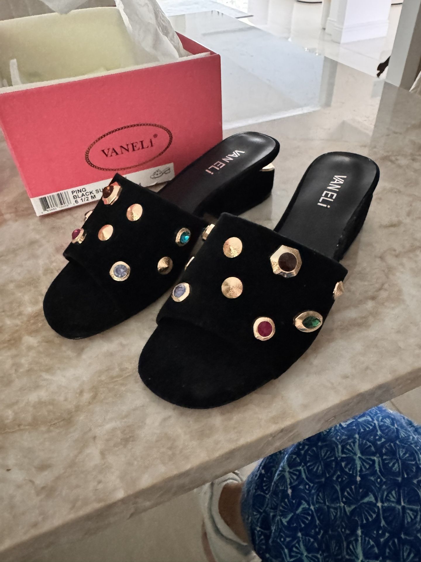 Brand New Vaneli Black Suede Shoes
