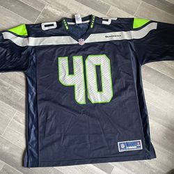 Rare Seattle Seahawks Derrick Coleman 40 Super Bowl Jersey Size XL