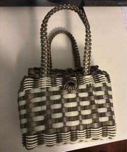 Plastic woven purse