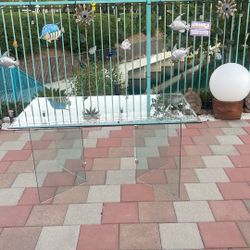 Fancy Glass Table 60X36 29” Inch Tall 