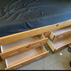Twin Bed Frame Bookshelf And Storage
