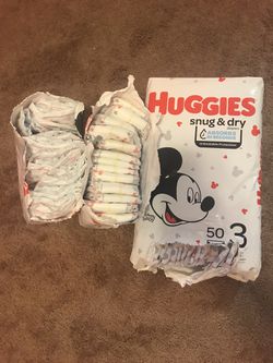 75 Size 3 Huggies diapers