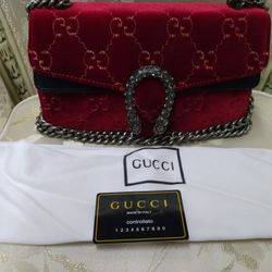 GG Red Bag With Long Chain 