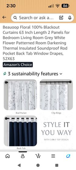 Blackout curtains with rods