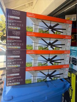 Kensgrove II 72 in. Smart Indoor/Outdoor Matte Black Ceiling Fan with Remote Included Powered by Hubspace $180 EACH BRAND NEW FIRM  PRICE