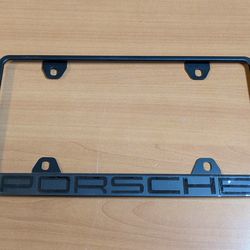 Porsche Black Metal License Plate