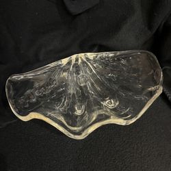 Beautiful MCM Lucite Clam Serving Dish 