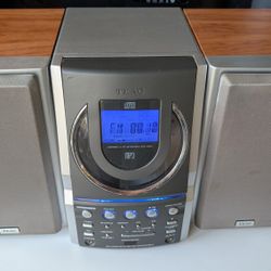 Teac Tabletop Radio W Speakers Sounds Great Desktop Stereo System Office Modern 