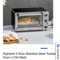 Highland 4-Slice Stainless Steel Toaster Oven (1100-Watt) | MC12GNB