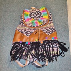 Woman's Detailed Backpack Made In S. America