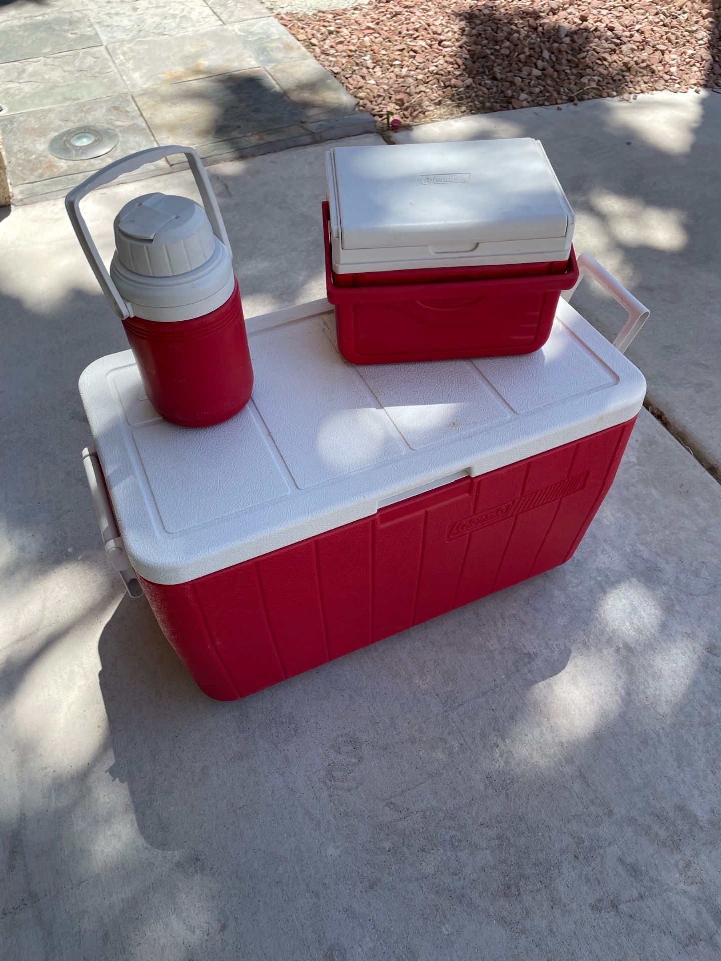 Set of Three Coleman Coolers