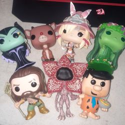 Funko Pop Lot Fruity Pebble Fred Aquaman Demogorgon Disney Moana Rudolph Tiny Tina Maleficent 