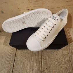 Prada Vitello Plume Mens Shoe Leather Size 10