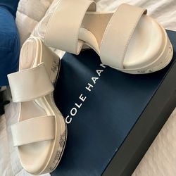 Cole Haan Wedge Slide Ivory Size 8